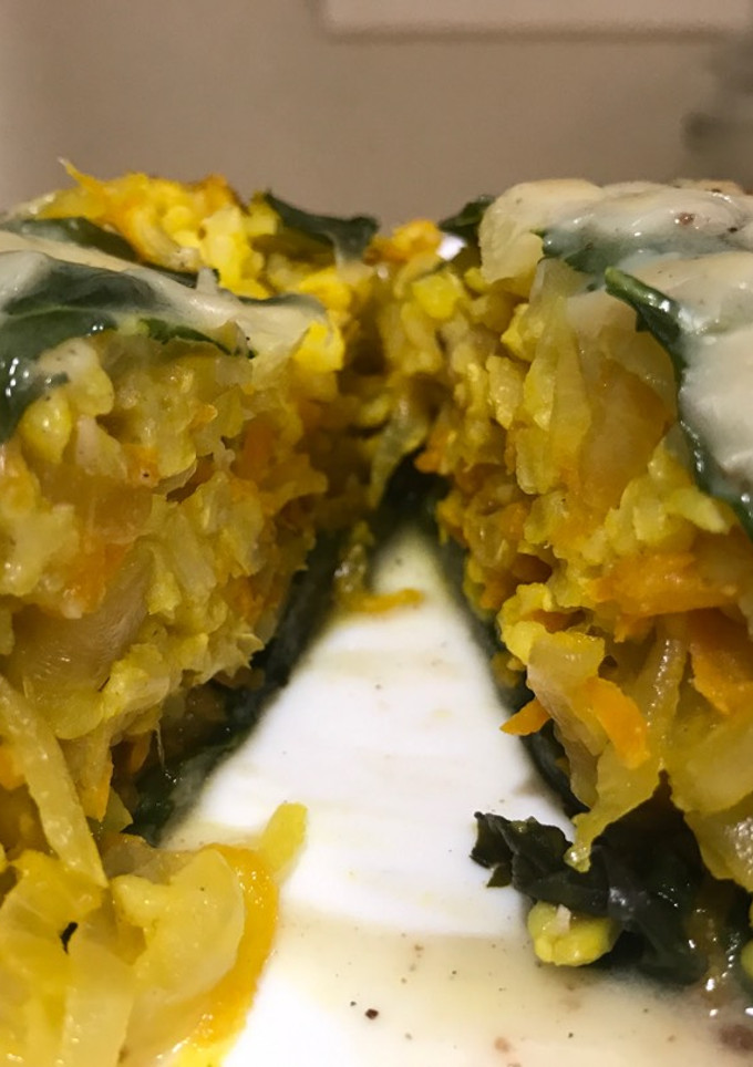 Una foto de Arrolladitos de espinaca y arroz integral