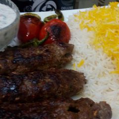 A picture of Turkish Adana kabab.