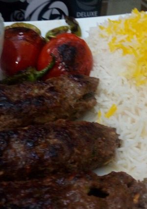 A picture of Turkish Adana kabab.