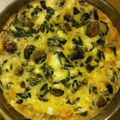 A picture of Spinach Mushroom Feta Frittata.