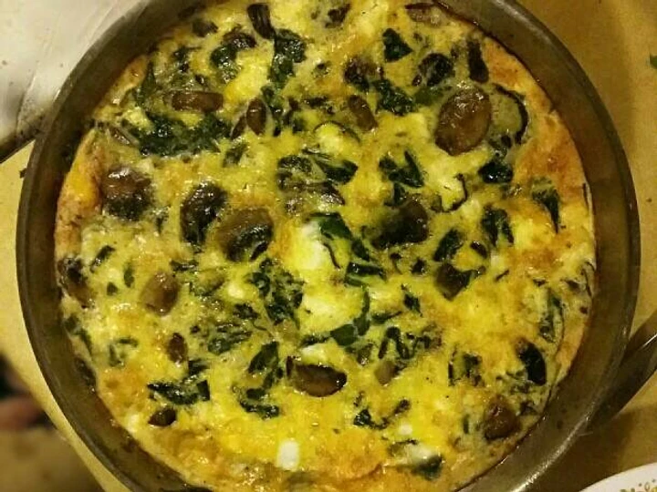 Recipe Spinach Mushroom Feta Frittata the Awesome  Perfect