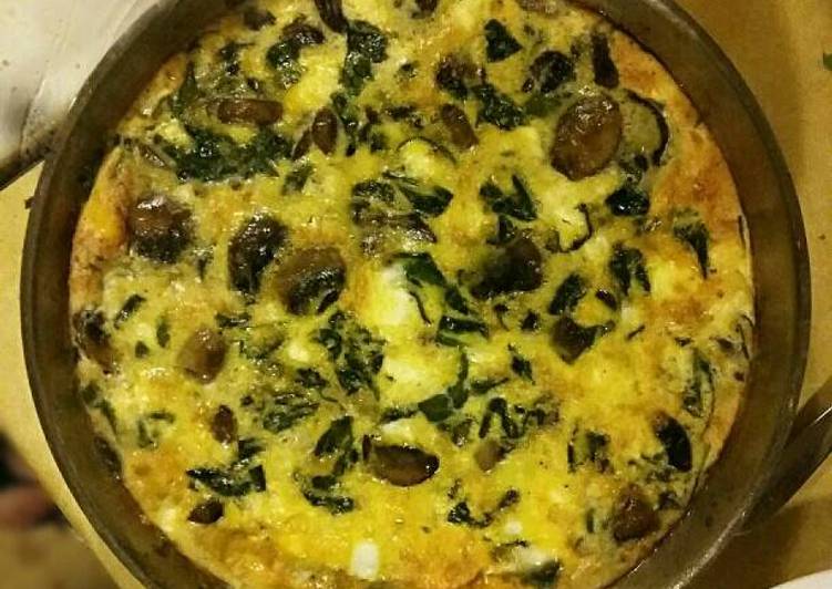 Recipe of Favorite Spinach Mushroom Feta Frittata