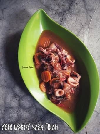 Cara Mudah Membikin Resep Cumi Wortel Saos Tiram yang Lezat Anti Ribet, Mantap Sekali