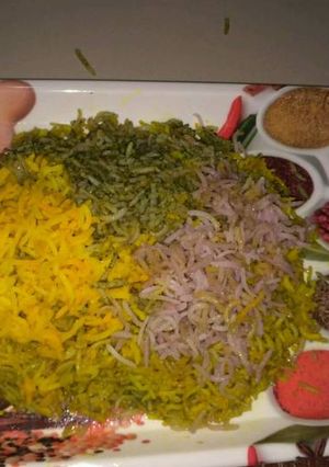 A picture of Tri colour rice.