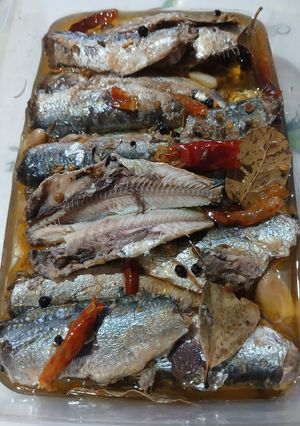 صورة لوصفة السردين المعلب (بالقدرة)