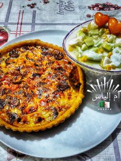 صورة لوصفة كيش الكوسى(القرعة) والتونة