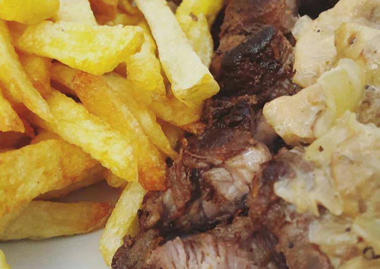 Beef Steak with Mushroom Sauce