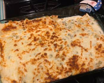 How To Make Recipe Creamy White Chicken Enchiladas Restaurant Style