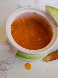 Una foto de Crema de tomate