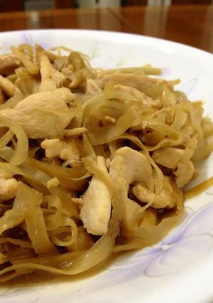 照燒牛蒡雞片 的食譜成品照片