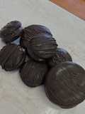 Alfajores de chocolate bañados en chocolate