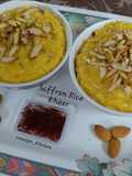 Saffron Rice Kheer