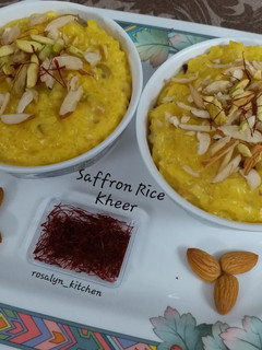 A picture of Saffron Rice Kheer.