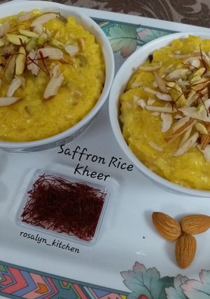 A picture of Saffron Rice Kheer.