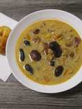 Bableves 🥣 lila 🟣 lóbabbal és füstölt 🐖 francia🇫🇷 csülökkel 🔥