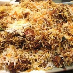 Mutton biryani A picture of Mutton biryani.