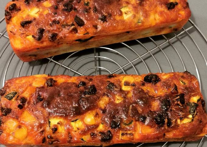 Cake Chorizo Courgettes Poivron