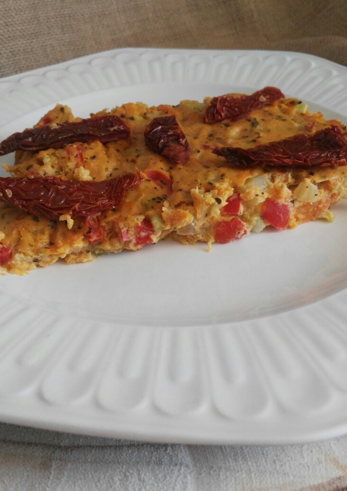 Una foto de Pastel de boniato y calabacín