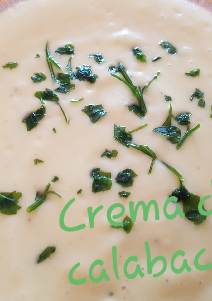 Una foto de Crema de calabacín con caldo de pollo