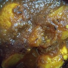 A picture of Egg kosha(egg dry curry).