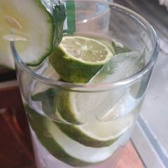 A picture of Refreshing cucumber water.
