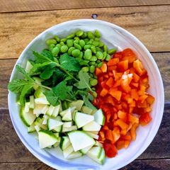 A picture of Weeknight Veggies with Mint.