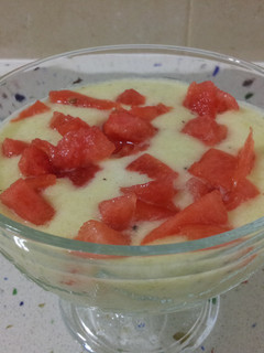 Una foto de Smootie de frutas con sandía