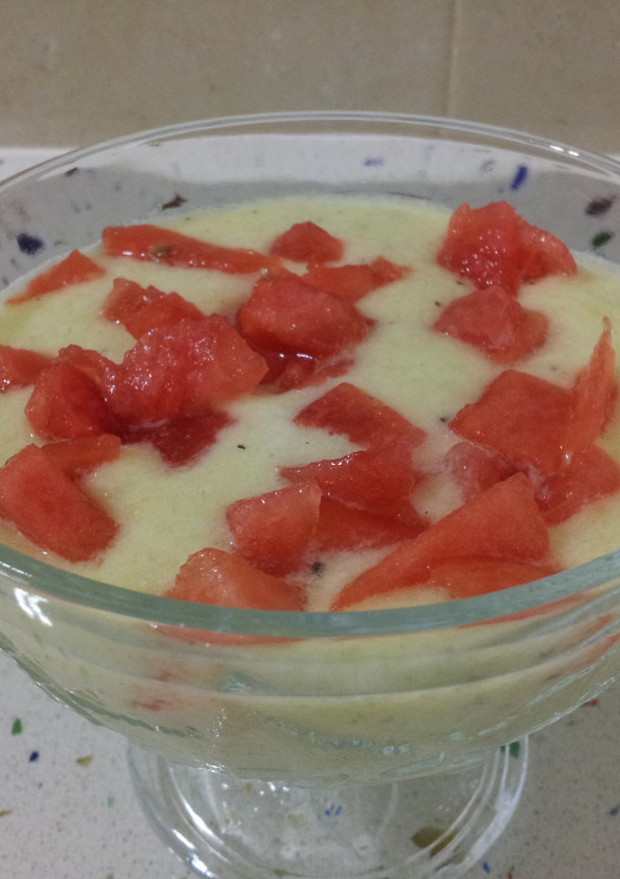 Una foto de Smootie de frutas con sandía