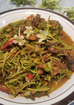 Foto resep Oseng Bunga Pepaya + Kerang
