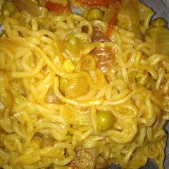 A picture of Masala maggi.