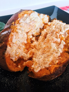 Foto principal de Boniato al horno con queso de untar