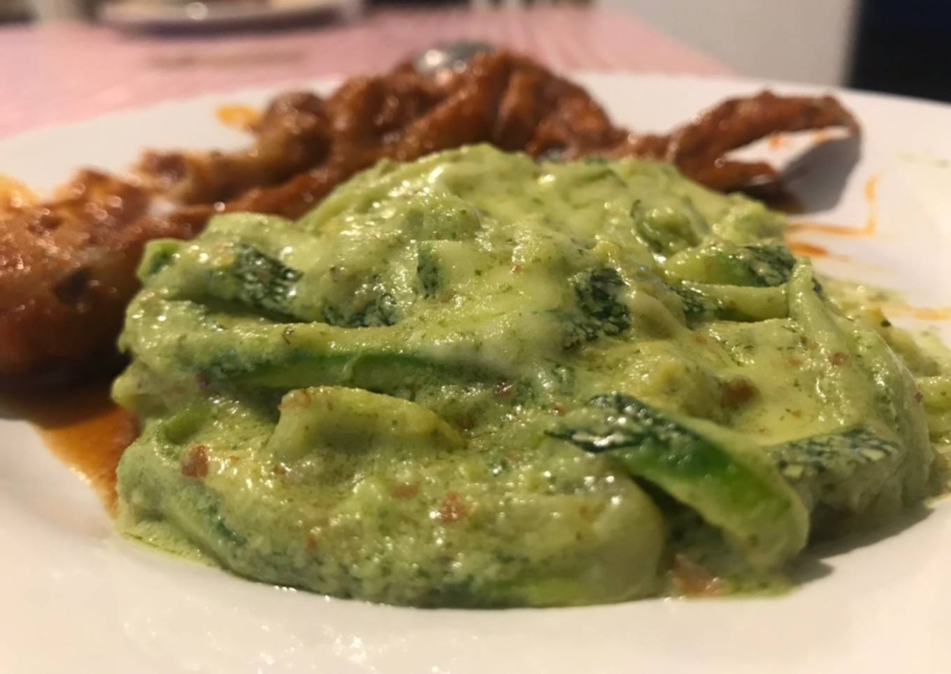 Espagueti cremoso de calabacitas (zucchini)