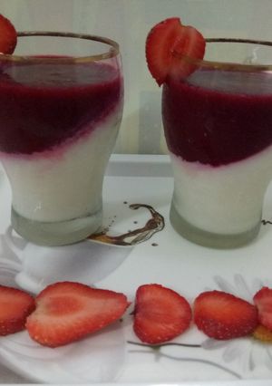 A picture of Strawberry panna cotta.