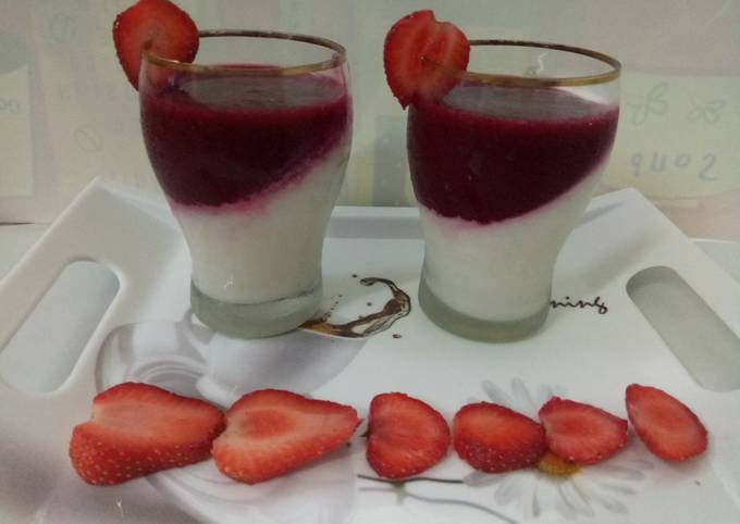 Easiest Way to Make Homemade Strawberry panna cotta for Types of Recipe