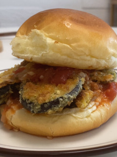 A picture of Eggplant burger.