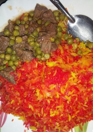 A picture of Biryani rice.