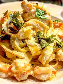 Foto de Fettuccine Alfredo com camarão