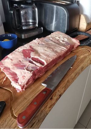 Una foto de Asado de Tira ventana ahumado