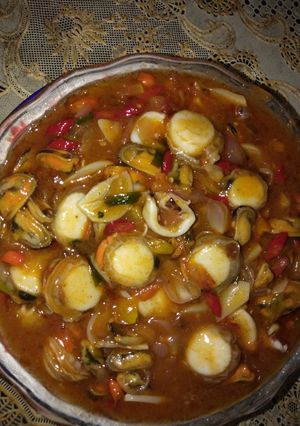 Foto resep Kerang Kupas Saus Padang