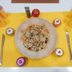 A picture of C2p pizza(cheakpeas,cheese,peanuts).