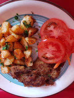 Una foto de Papas salteadas con ajo y limón..