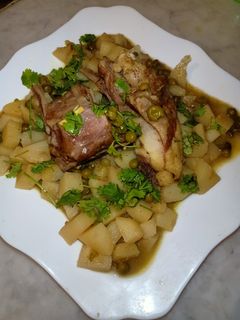 صورة لوصفة جواز جلبانة بالبطاطا واللحم 😋😋😋😋