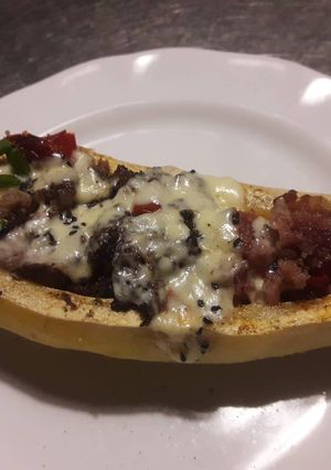 Una foto de Papa rellena (con achuras del asado) 🇦🇷😷🇦🇷😋🍖🥔🥩