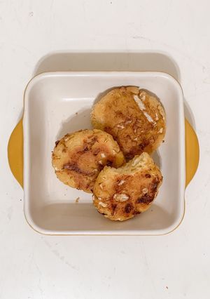 豆渣高麗菜煎餅 的食譜成品照片