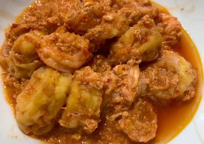 Udang Tahu jepang saus padang