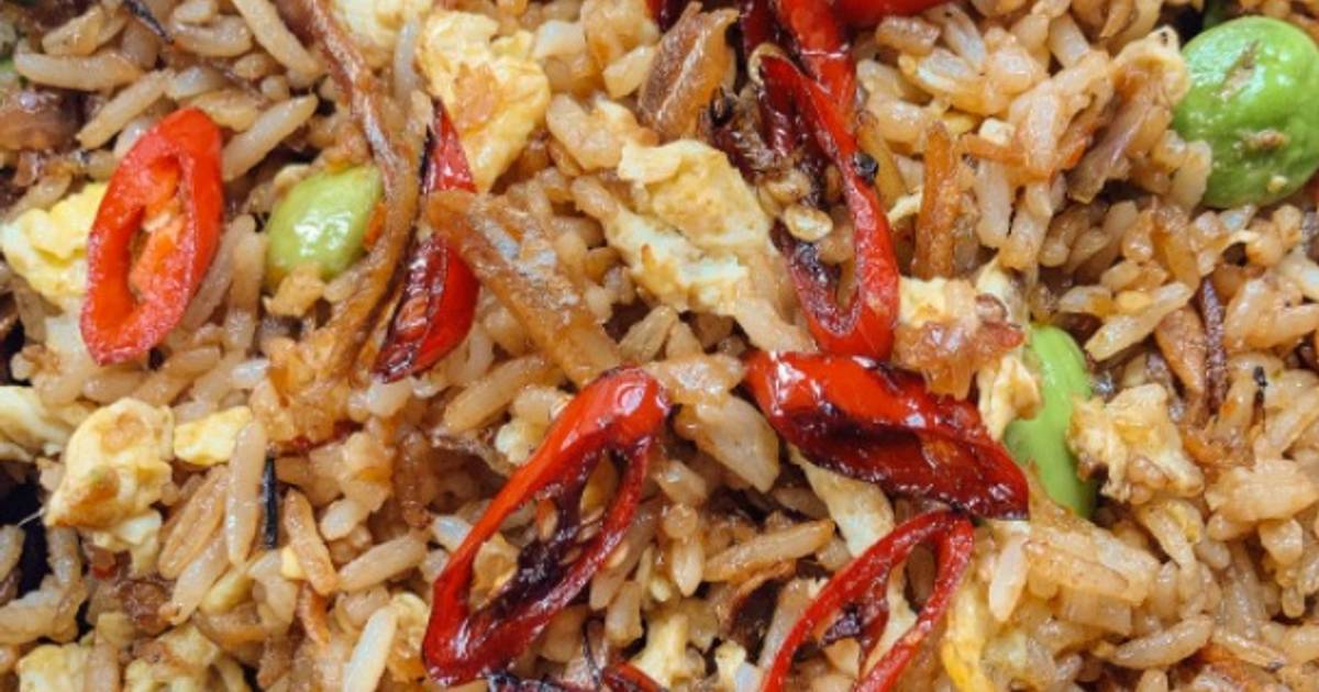 Resipi 4 Langkah Nasi Goreng Belacan Ikan Bilis Petai Pedas Oleh Fatin Syakira Cookpad