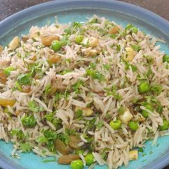 Matar pulav A picture of Matar pulav.
