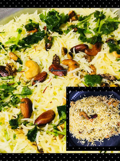 A picture of Vegetarian Navratan pulao.
