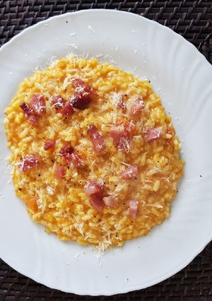 Foto di Risotto zucca mantovana, speck e habanero