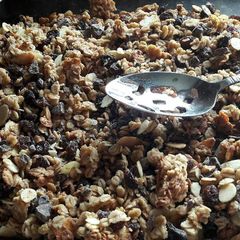 Homemade chocolate granola A picture of Homemade chocolate granola.